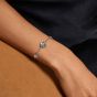 Olivia Burton Signature Tudor Rose Silver Tone Bracelet 24100246