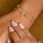 Olivia Burton Signature Gold Plated Honeycomb Double Layered Chain Bracelet 24100308