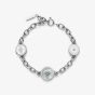 Olivia Burton Signature Silver Tone Crystal Bumble Bee & North Star Multi Charm Bracelet 24100333