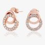 Olivia Burton Classic Interlink Rose Gold Tone Drop Stud Earrings OBJCOE222