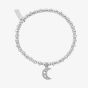 ChloBo Ladies Silver Didi Sparkle Starry Moon Bracelet SBDS3078