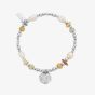 ChloBo Treasures Of Bali Golden Sands Sterling Silver Multi Stone Shell Charm Bracelet SBAPS3526