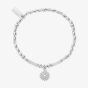 ChloBo Chakra Sterling Silver Moonstone Crown Bead Bracelet SBMS684