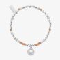 ChloBo Chakra Sterling Silver Peach Moonstone Sacral Bead Bracelet SBPM679