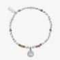 ChloBo Chakra Sterling Silver Smokey Quartz Root Bead Bracelet SBSQ685
