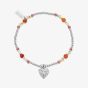 ChloBo Sunrise Fortune Sterling Silver, Fire Agate, Citrine & Pink Tourmaline Bracelet SBFACT3584
