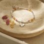 ChloBo Sunrise Fortune Sterling Silver, Fire Agate, Citrine & Pink Tourmaline Bracelet SBFACT3584