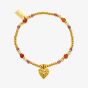 ChloBo Sunrise Fortune 18ct Gold Plated, Fire Agate, Citrine & Pink Tourmaline Bracelet GBFACT3585