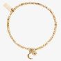 ChloBo Gold Plated Mini Cube Dainty Moon & Sun Bracelet GBCFB1097