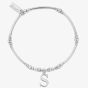 ChloBo Iconic Silver Initial S Bracelet SBMNFR4042S