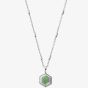 ChloBo Happiness Silver Aventurine Hexagon Necklace SNCC3442