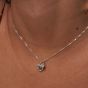 ChloBo Silver Tiny Twisted Rope Chain Loving Hearts Necklace SNTRC33441199
