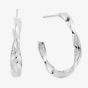 ChloBo Sun Twisted Silver Hoop Earrings SEH3206