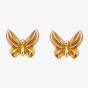 ChloBo Gold Plated New Beginnings Butterfly Stud Earrings GEST3389