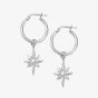 ChloBo Sterling Silver Lucky Star Hoop Earrings SEH2066