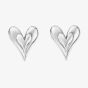 ChloBo Sunlit Heart Sterling Silver Stud Earrings SEST3596