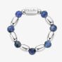 ChloBo Mini Rice Sterling Silver Sodalite Beaded Ring SR2S
