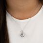 Angel Whisperer Silver White Chime Necklace ERN-ER23-20-XS