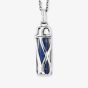 Angel Whisperer Powerful Stone Silver Lapis Luzuli Small Necklace ERN-HEAL-LP-S