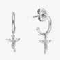Angel Whisperer Silver Guardian Angel Hoop Earrings ERE-LILANGEL-CR