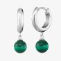 Angel Whisperer Green Malachite Hoop Earrings ERE-ML-CR