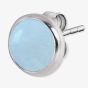 Angel Whisperer Powerful Stone Silver Blue Agate Stud Earrings ERE-BA-ST