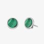 Angel Whisperer Powerful Stone Silver Malachite Stud Earrings ERE-ML-ST