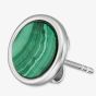 Angel Whisperer Powerful Stone Silver Malachite Stud Earrings ERE-ML-ST