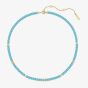 Ania Haie Chill Voyager 14ct Gold Plated Lab Created Turquoise Beaded Necklace N063-03G