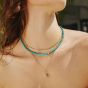 Ania Haie Chill Voyager 14ct Gold Plated Lab Created Turquoise Beaded Necklace N063-03G