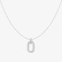 Ania Haie Vogue Maven Sterling Silver Oval Hoop Necklace N062-01H