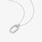 Ania Haie Vogue Maven Sterling Silver Oval Hoop Necklace N062-01H