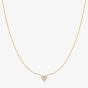 Ania Haie Starlit Drops 14ct Gold Plated Pave Heart Necklace N074-01G