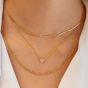 Ania Haie Starlit Drops 14ct Gold Plated Pave Heart Necklace N074-01G