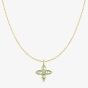 Ania Haie Ripple Joy 14ct Gold Plated Mint Green Lucky Clover Necklace N073-03G