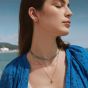 Ania Haie Ripple Joy 14ct Gold Plated Mint Green Lucky Clover Necklace N073-03G