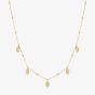 Ania Haie Ripple Joy 14ct Gold Plated Leaf Station Chain N073-06G