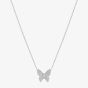 Ania Haie Ripple Joy Silver Pave Butterfly Necklace N073-07H