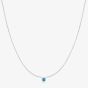 Ania Haie Ripple Joy Silver Bezel-Set Lab-Created Turquoise Solitaire Necklace N073-01H