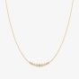 Ania Haie Luna Gaze 14ct Gold Plated Graduated Bezel-Set Chain N075-08G