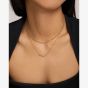 Ania Haie Luna Gaze 14ct Gold Plated Graduated Bezel-Set Chain N075-08G