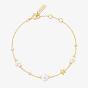 Ania Haie Miss Dainty 14ct Gold Plated Pearl Star Bracelet B065-05G