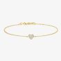 Ania Haie Sunny Sparkler 14ct Gold Plated Pave Sweet Heart Bracelet B064-01G