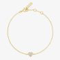 Ania Haie Sunny Sparkler 14ct Gold Plated Pave Sweet Heart Bracelet B064-01G