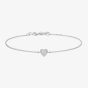 Ania Haie Sunny Sparkler Sterling Silver Pave Sweet Heart Bracelet B064-01H