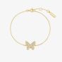 Ania Haie Sunny Sparkler 14ct Gold Plated Pave Butterfly Bracelet B064-02G