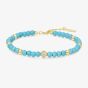 Ania Haie Chill Voyager 14ct Gold Plated Lab Created Turqouise Beaded Bracelet B063-04G
