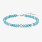 Ania Haie Chill Voyager Sterling Silver Lab Created Turqouise Beaded Bracelet B063-04H