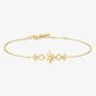 Ania Haie Chill Voyager 14ct Gold Plated Linked Star Bracelet B063-05G
