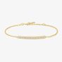 Ania Haie Vogue Maven 14ct Gold Plated Pave Bar Bracelet B062-02G